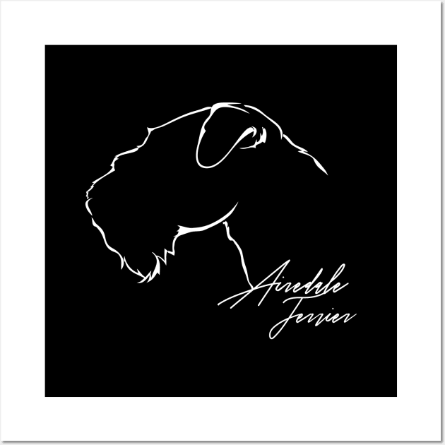 Airedale Terrier profile dog lover gift Wall Art by wilsigns